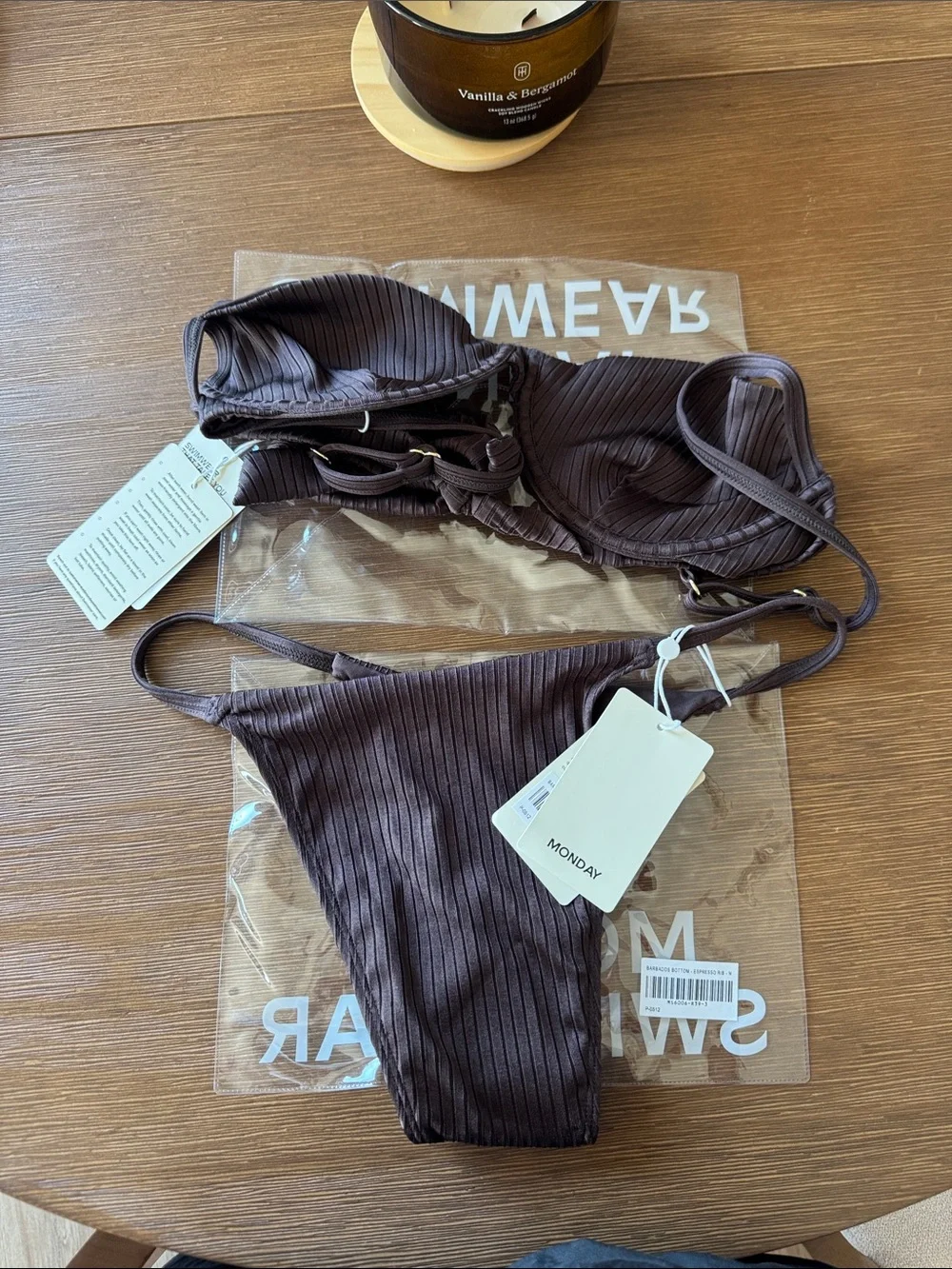 Monday Swimwear Capri Ribbed Underwire Top and Barbados Bottom